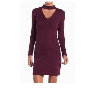 CeCe Cynthia Steffe choker neck knit shift dress